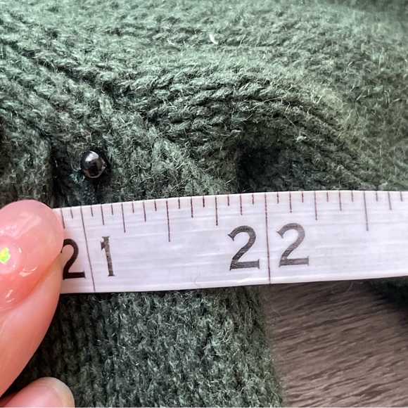 Vintage Hunter Green Embroidered Sequin Cardinal Full Zip Cardigan Women's XL - Picture 7 of 8